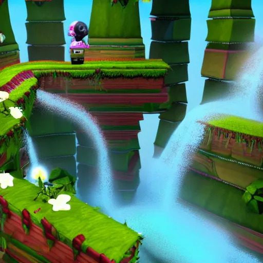 Image similar to littlebigplanet 1 screenshot of the gardens levels