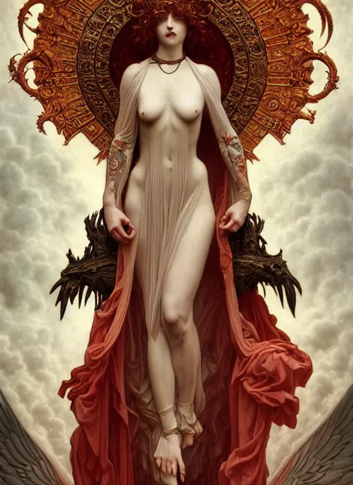 Image similar to majestic satanic death angel porcelain skin man movie poster, art style by edmund leighton, tom bagshaw, alphonse mucha, exquisite digital art, haunting, masterpiece, organic painting, photorealistic, ornate and hyper detailed