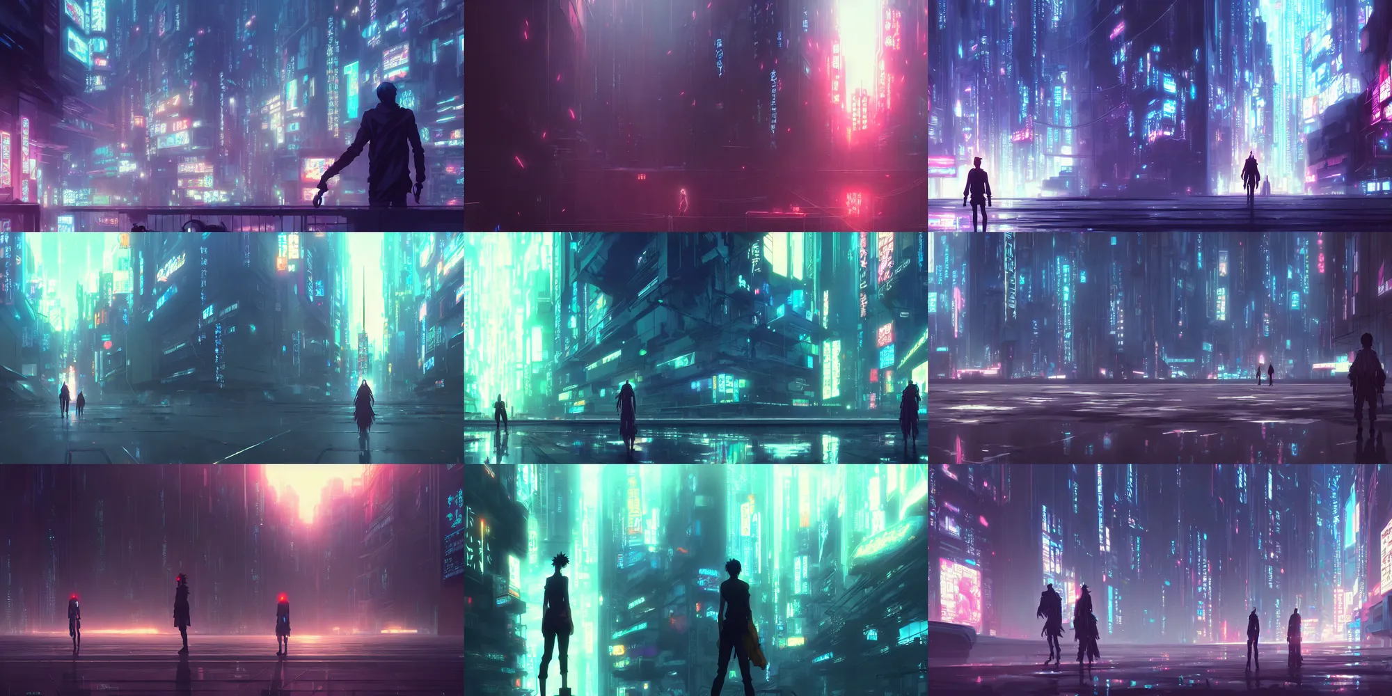 Prompt: a high definition screenshot from the haunting and strange cyberpunk anime film ; a strange and ethereal dreamscape, digital painting by makoto shinkai and martin ansin, surrealism, trending on artstation