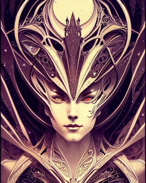 Prompt: Art nouveau Ferarri, fantasy, intricate galactic designs, elegant, highly detailed, sharp focus, art by Artgerm and Greg Rutkowski and WLOP