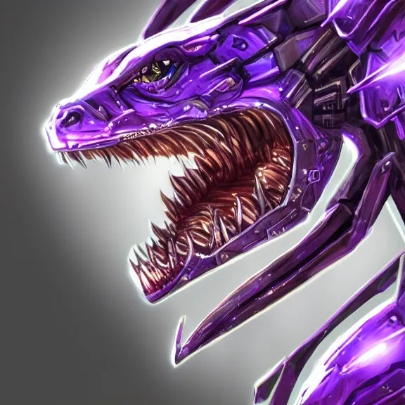 Image similar to detailed mawshot of a giant beautiful stunning goddess anthropomorphic hot robot mecha female dragon, silver sharp streamlined armor, detailed maw, glowing Purple LED eyes, food pov, micro pov, dragon art, macro art, furry art, vore, furaffinity, DeviantArt, Eka's Portal, G6