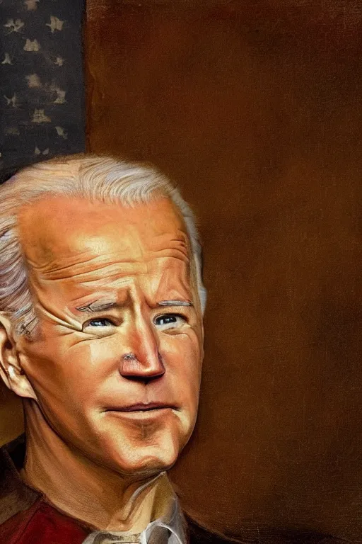 Prompt: Joe biden prank calling 911 painted by Rembrandt