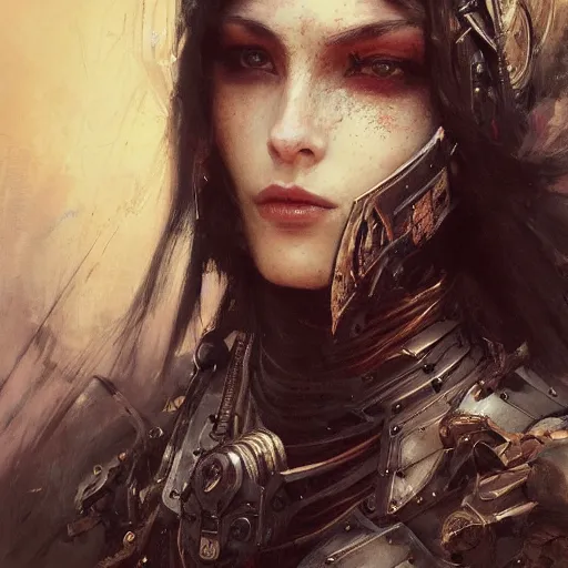 Prompt: portrait beautifull face girl medieval metal armor balanciaga fashion clothe painting by gaston bussiere, greg rutkowski, yoji shinkawa, yoshitaka amano, tsutomu nihei, donato giancola, tim hildebrandt, oil on canvas, trending on artstation, featured on pixiv, cinematic composition, extreme detail