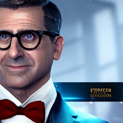 Image similar to steve carrell, tekken 7, unreal engine, octane render,