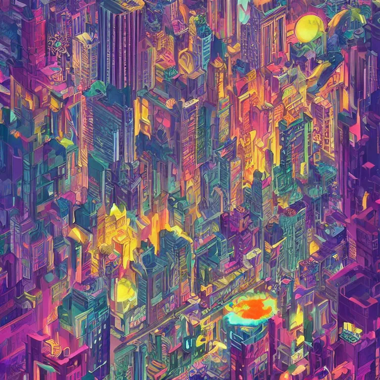 Image similar to DMT City by Jonathan Zawada, jeremiah ketner and Sandra Chevrier digital art