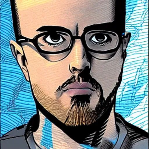 Prompt: Jessie Pinkman in the art style of Mark Waid