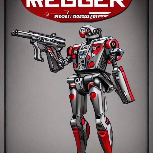 Image similar to ruger redhawk 3 5 7 8 shot revolver mobile combat suit firearm rococo robot, smith & wesson 6 8 6 mecha android, detailed illustration, concept art, smooth, sharp focus, by rem koolhas, bandai macross box art, canon eos r 3