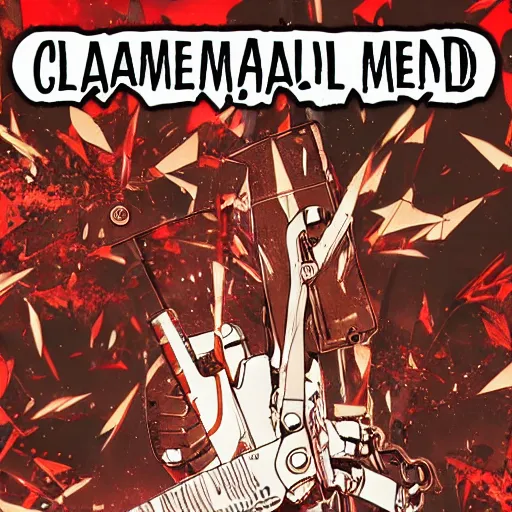 Prompt: Chainsaw Man manga panel as album cover