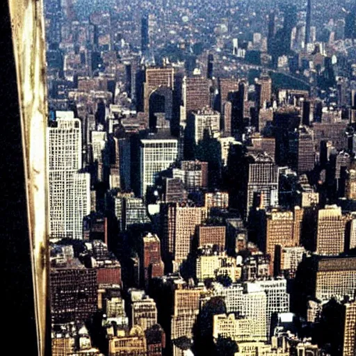 Image similar to jungle forest on the top of the empire state building, in american psycho ( 1 9 9 9 )