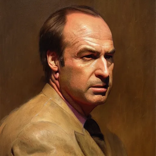 Image similar to saul goodman of better call saul, face detail by theodore ralli and nasreddine dinet and anders zorn and nikolay makovsky and edwin longsden long, bronze age, sword and sorcery, oil on canvas, masterful intricate artwork, excellent lighting, high detail 8 k