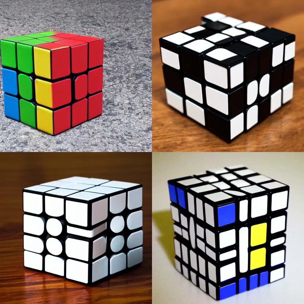 Prompt: photo of a solved rubix cube