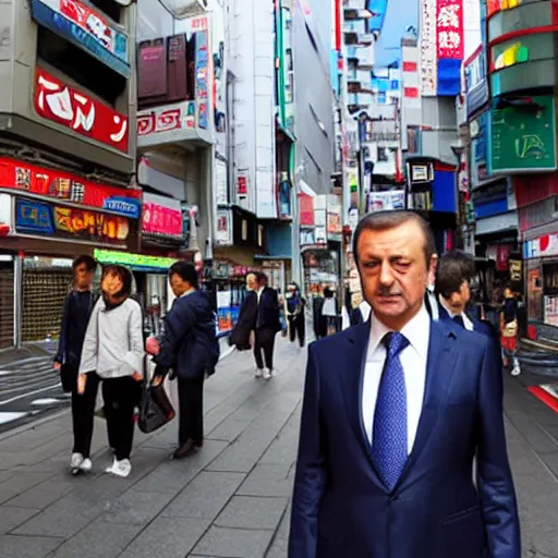 Prompt: Recep tayyip in akihabara