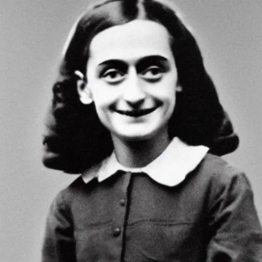 Prompt: anne frank as a new england hipster
