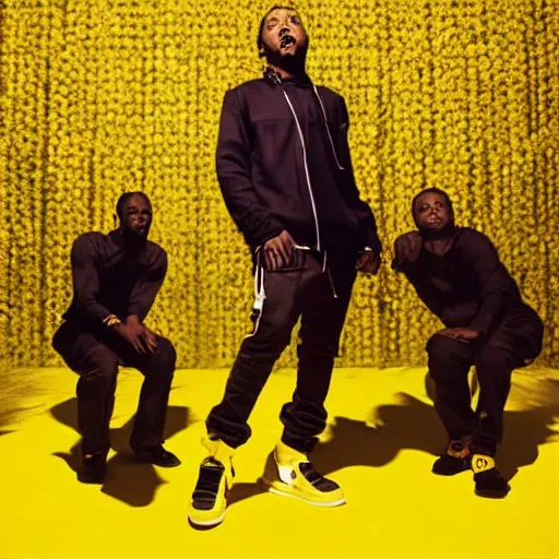 Image similar to kendrick lamar in a yello music video