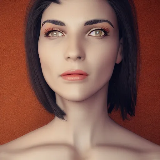 Image similar to sharp face french woman, realistic, photo studio, HDR, 8k, trending on artstation