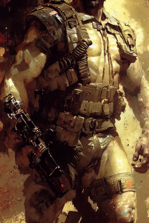 Image similar to chris redfield, painting by gaston bussiere, craig mullins, greg rutkowski, yoji shinkawa