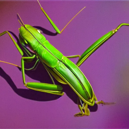 Image similar to praying mantis on a leaf, orientalist, perspective