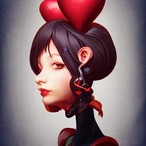 Prompt: tatarian girl. coffee addict and ruthless ai lover. heart shaped face. centered median photoshop filter cutout vector behance artgem hd jesper ejsing!