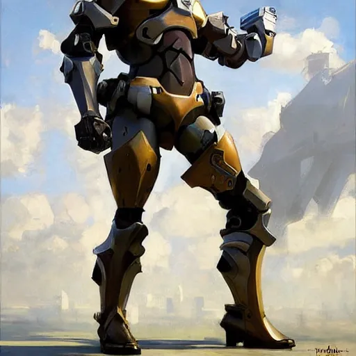 Image similar to greg manchess portrait painting of armored claude monet as overwatch character, medium shot, asymmetrical, profile picture, organic painting, sunny day, matte painting, bold shapes, hard edges, street art, trending on artstation, by huang guangjian, gil elvgren, ruan jia, randy vargas, greg rutkowski