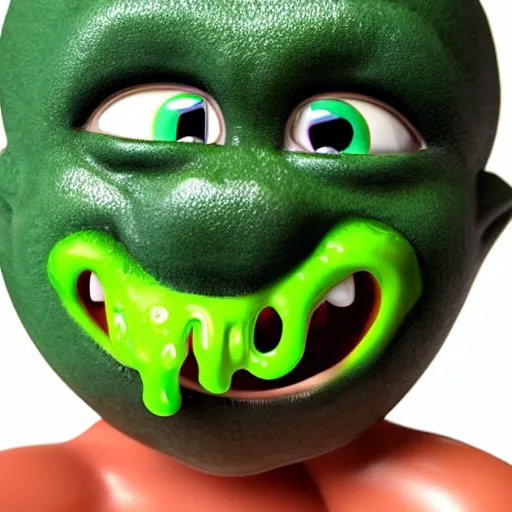 Prompt: slime monster, realistic, toy commercial photo