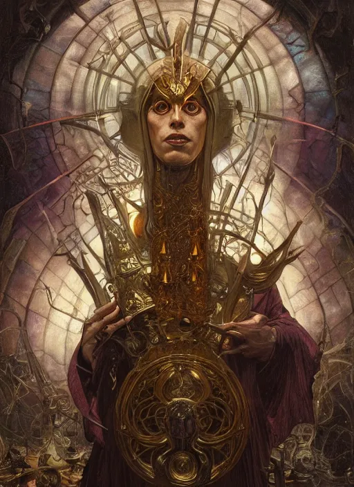 Image similar to album art priest casting divine chest spell, physically accurate, moody dynamic lighting, very very intricate, very very elegant, highly detailed, digital painting, artstation, HR GIGER, Hieronymus Bosch, Francis Bacon, concept art, smooth, very beautiful, sharp focus, illustration, art by artgerm and greg rutkowski and alphonse mucha