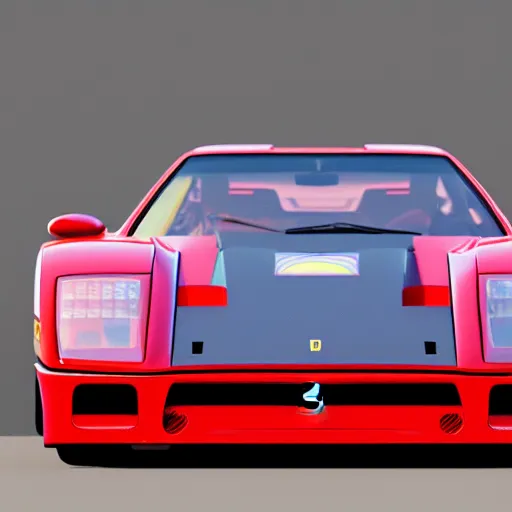 Image similar to ferrari f40, synthwave, high details, cinematic, 8k resolution, beautiful detailed, insanely intricate details, 8k,