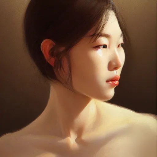 Prompt: portrait of a woman | portrait by ( wlop ) ( noriyoshi ohrai ) | artstation