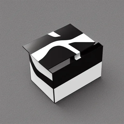 Prompt: box design modern black and white color scheme, minimalist, nature, cute characters