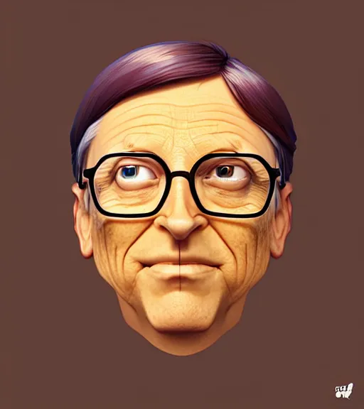 Prompt: face icon stylized minimalist bill gates eye are grapes!, loftis, cory behance hd by jesper ejsing, by rhads, makoto shinkai and lois van baarle, ilya kuvshinov, rossdraws global illumination