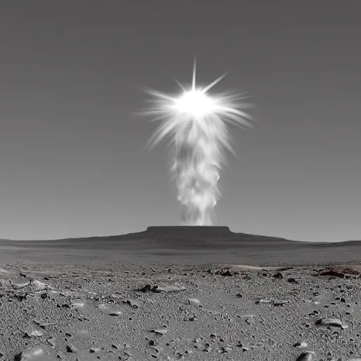 Image similar to nuclear mushroom cloud on mars