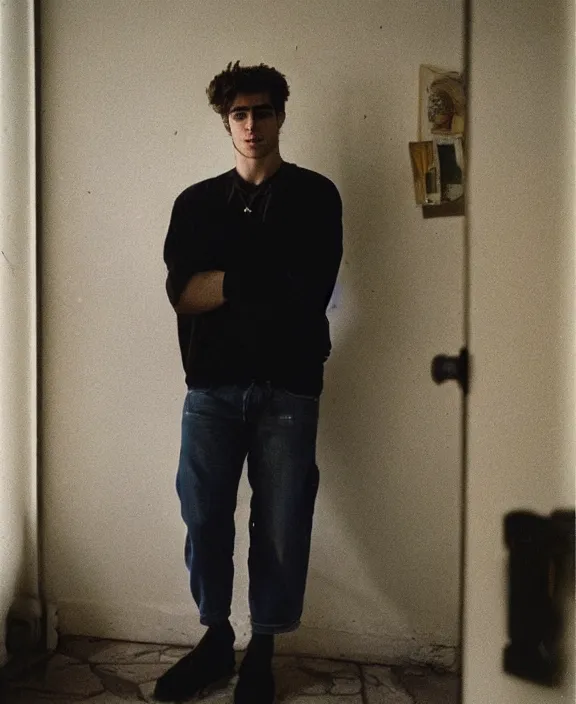 Image similar to portrait of jacob elordi photographed by nan goldin