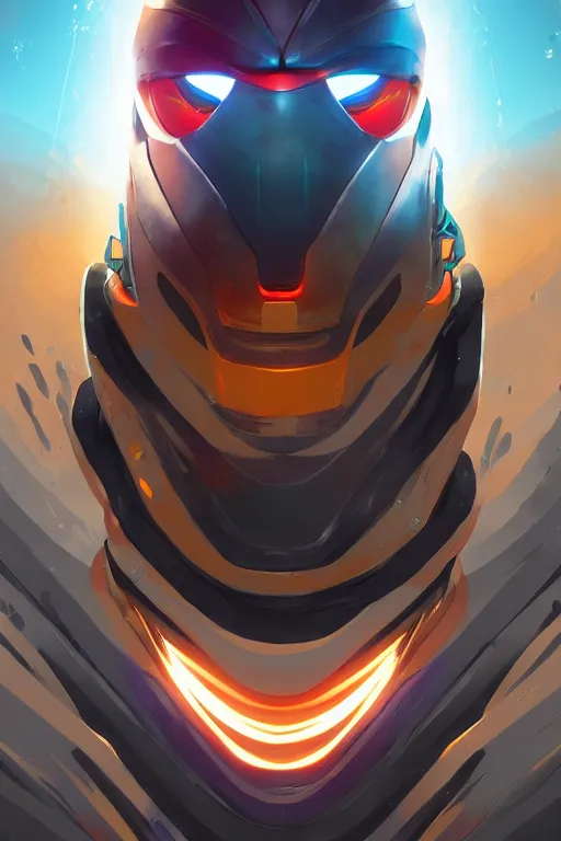 Image similar to epic mask helmet robot ninja portrait stylized as fornite style game design fanart by concept artist gervasio canda, behance hd by jesper ejsing, by rhads, makoto shinkai and lois van baarle, ilya kuvshinov, rossdraws global illumination radiating a glowing aura global illumination ray tracing hdr render in unreal engine 5