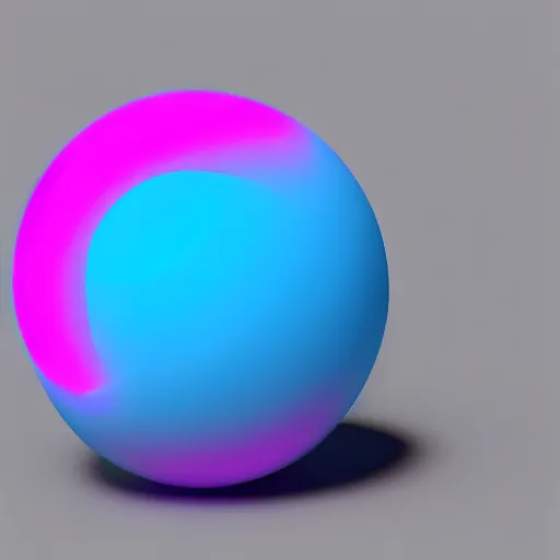 Prompt: 3 d render of a round blob of light blue and pink, blender, pastel colors, minimalistic,
