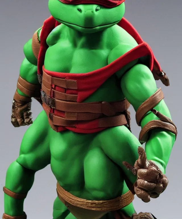 Image similar to a teenage mutant ninja turtle raphael neca toy