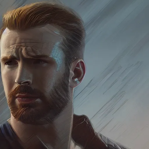 Image similar to portrait, Chris Evans, dramatic lighting, cinematic, establishing shot, extremely high detail, foto realistic, cinematic lighting, post processed, concept art, artstation, style by eddie mendoza, raphael lacoste, alex ross