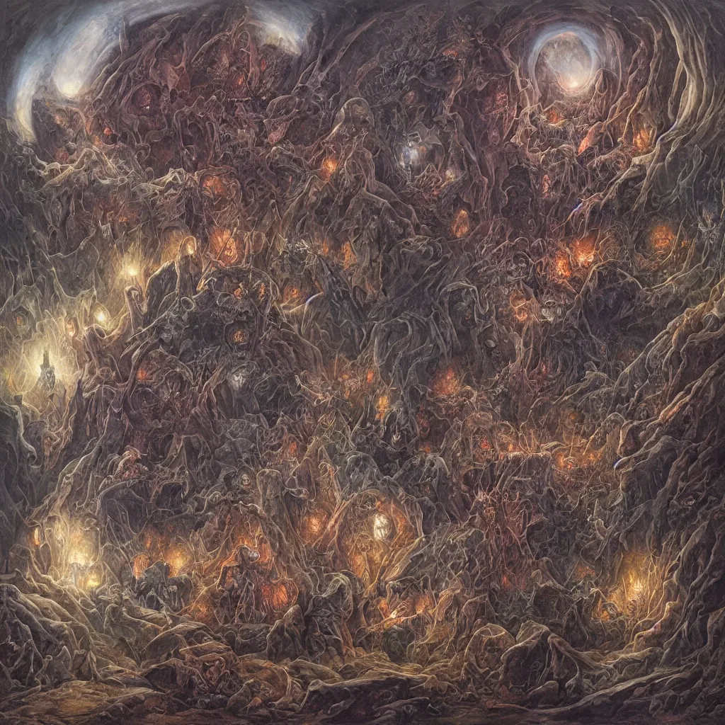 Image similar to the chamber of whispering eyes, dan seagrave art