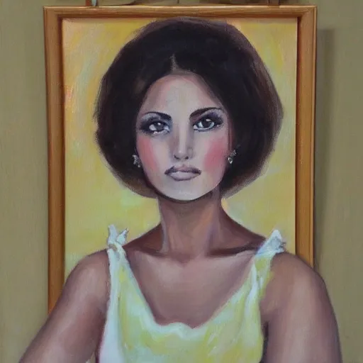 Prompt: portrait painting of beautiful woman by ezzyland,