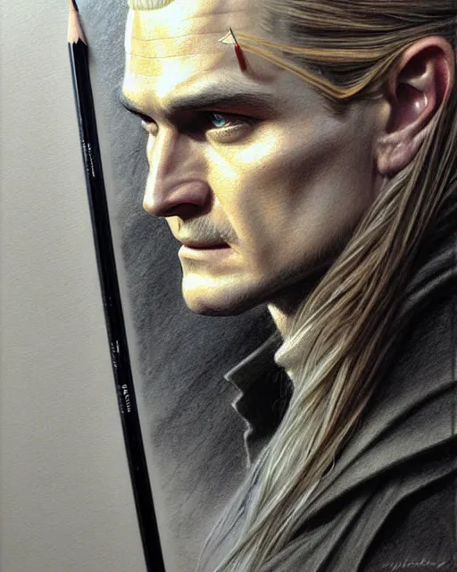 Prompt: legolas | | pencil sketch, realistic shaded, fine details, realistic shaded lighting poster by greg rutkowski, magali villeneuve, artgerm, jeremy lipkin and michael garmash and rob rey