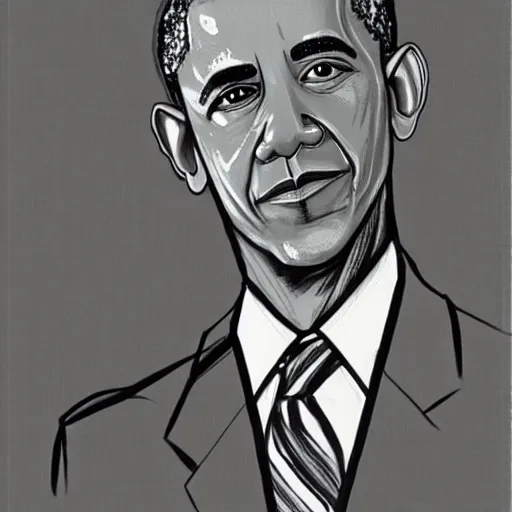 Image similar to uncanny police sketch of president obama