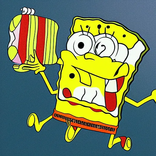 Prompt: A portrait of SpongeBob, realistic