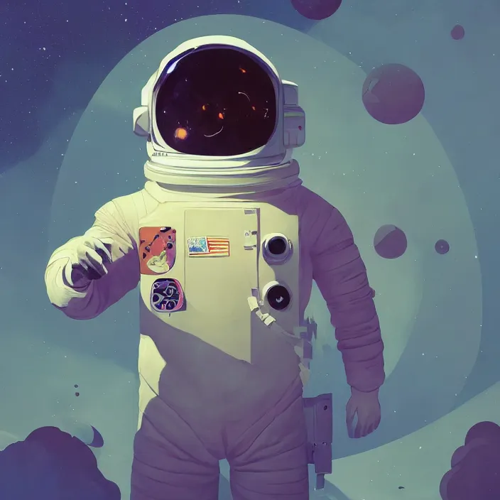 Prompt: a beautiful painting of an astronaut by sergey kolesov and sachin teng and pascal blanche. in style of digital art. colorful comic, symmetry, hyper detailed. octane render. trending on artstation