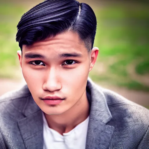 Image similar to outdoor portrait of a young man whose face looks exactly like jose rizal!!! 3 0 years old wearing stylish modern clothes, photo taken in 2 0 2 0, detailed, award winning photography