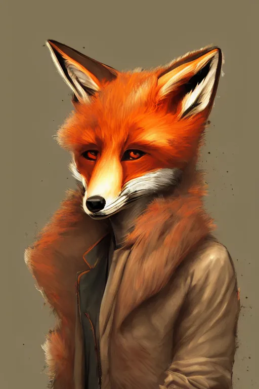 Image similar to a fox fursona, trending on artstation, by kawacy, furry art, digital art, cyberpunk, high quality, backlighting