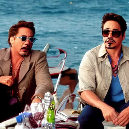 Prompt: robert downey jr starring in weekend at bernies 3.