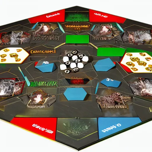 Image similar to game board that won the most awards in 2 0 2 2, fantasy, with dice, epic, cinematic, thriller