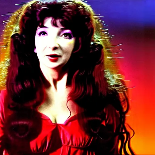 Image similar to Kate Bush 1970s Album Running up that hill, high resolution 4K HD
