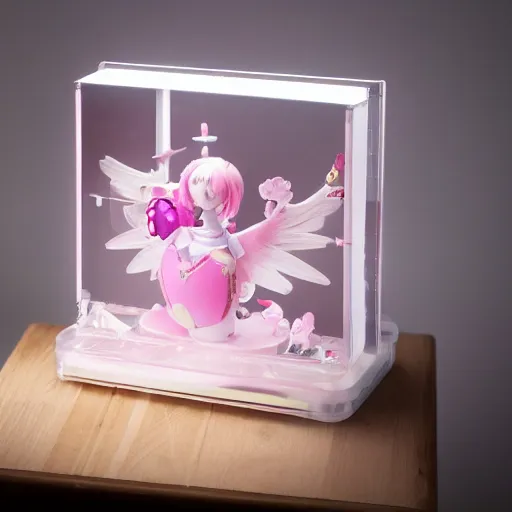 Image similar to incubator from mahou shoujo madoka magica, product shoot, studio lighting