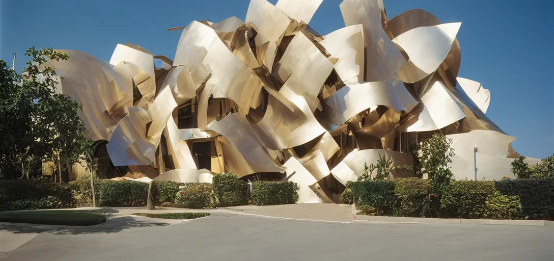 Prompt: palafito designed by frank gehry. fujinon premista 1 9 - 4 5 mm t 2. 9. portra 8 0 0.