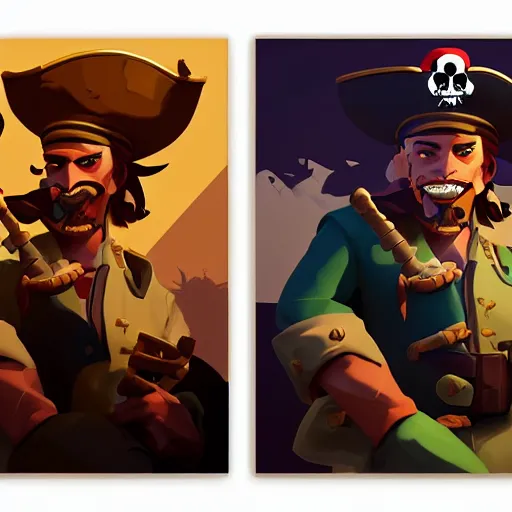 Image similar to painting jack the pirate on sea of thieves game avatar hero smooth face median photoshop filter cutout vector behance hd by jesper ejsing, by rhads, makoto shinkai and lois van baarle, ilya kuvshinov, rossdraws, illustration, art by ilya kuvshinov and gustav klimt