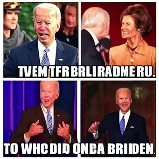 Prompt: A Joe biden meme from the prehistoric era.